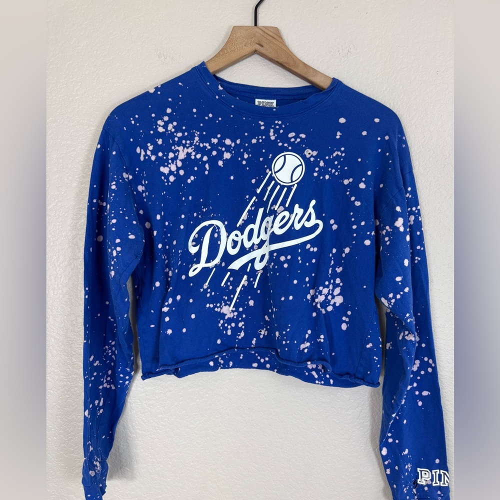 PINK Victoria's Secret Blue Dodgers Long Sleeve Tee